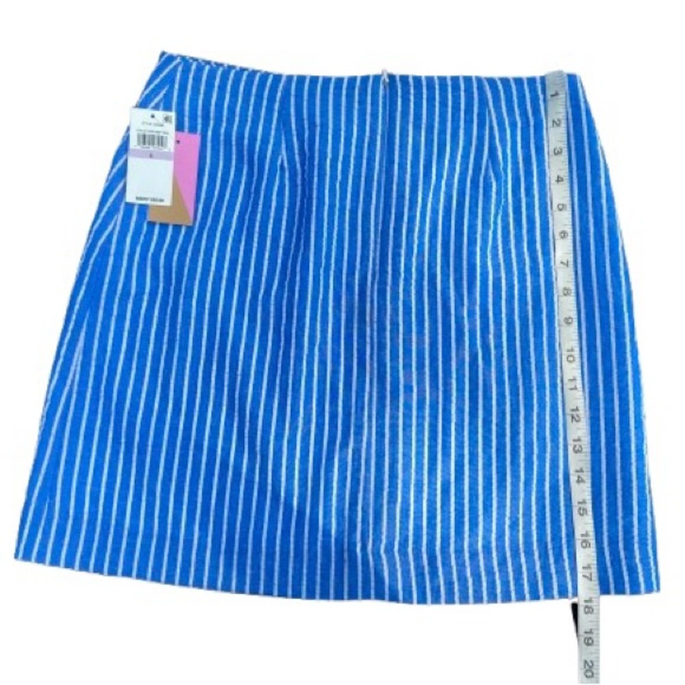 Riley & Rae Blue Ribbed Mini Pencil Skirt - Picture 5 of 5